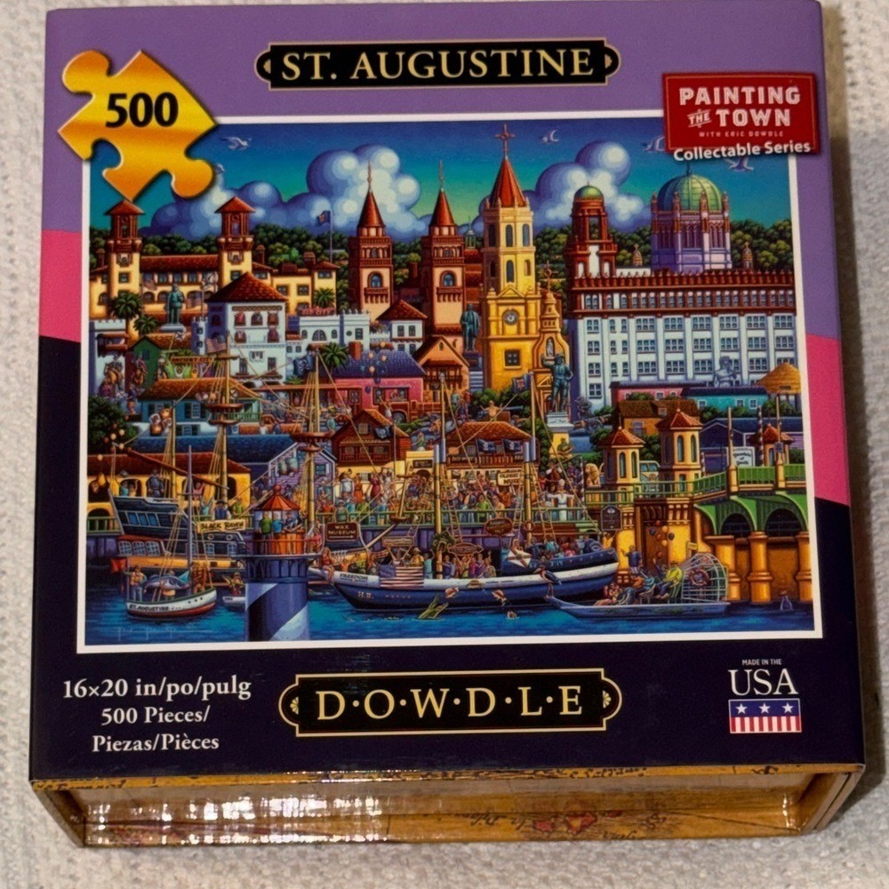 Dowdle St. Augustine Florida 500 Piece Jigsaw Puzzle Eric Dowdle Folk Art 16x20